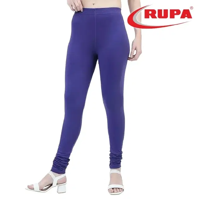 Rupa Cotton Lycra  CHURIDAR LEGGINGS for women, Mustard Yellow (Free Size)