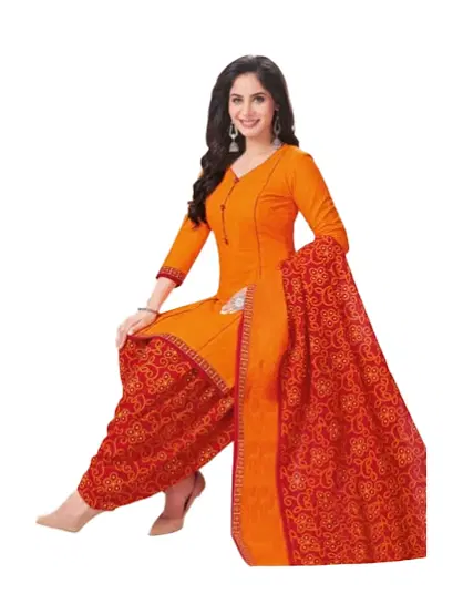 Yashika Unstitched Crepe Salwar Suit Material (Yellow) (Y-270)