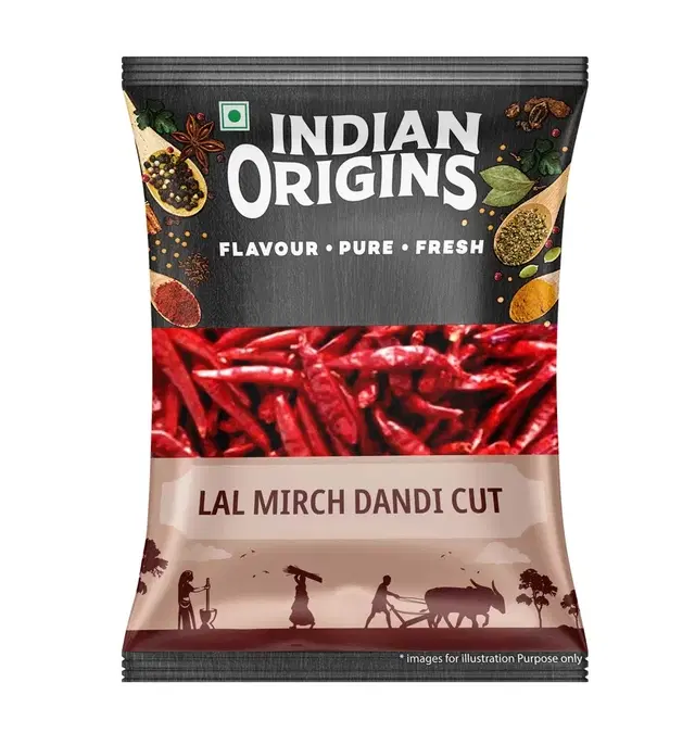 Indian Origins Lal Mirch Dandi Cut 100 g