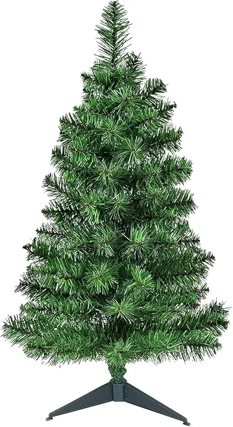 Plastic Christmas Tree, Green, 3 Feet