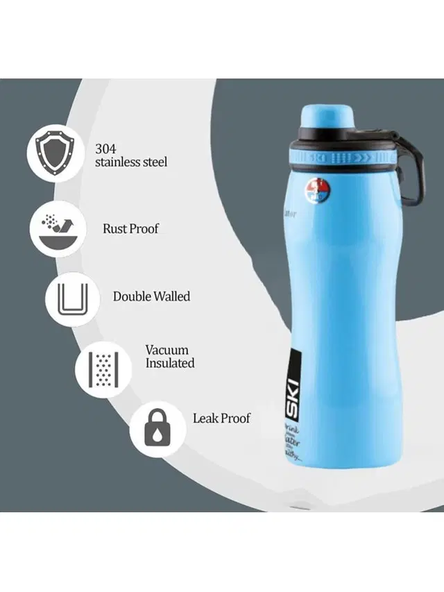 Stainless Steel Water Bottle, Multicolor, 450 ml