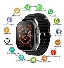 Silicone T800 Ultra Smartwatch, Black