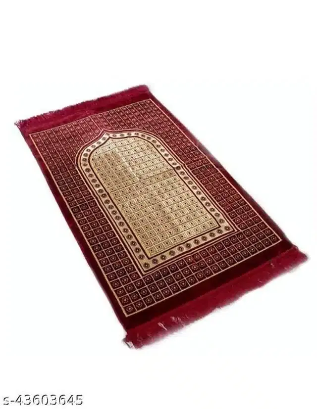 Prayer Mat, Maroon & Gold