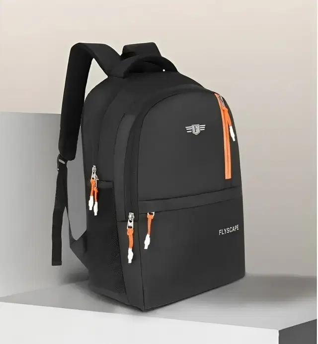 Polyester Laptop Backpack for Men & Women, Black, 30 L
