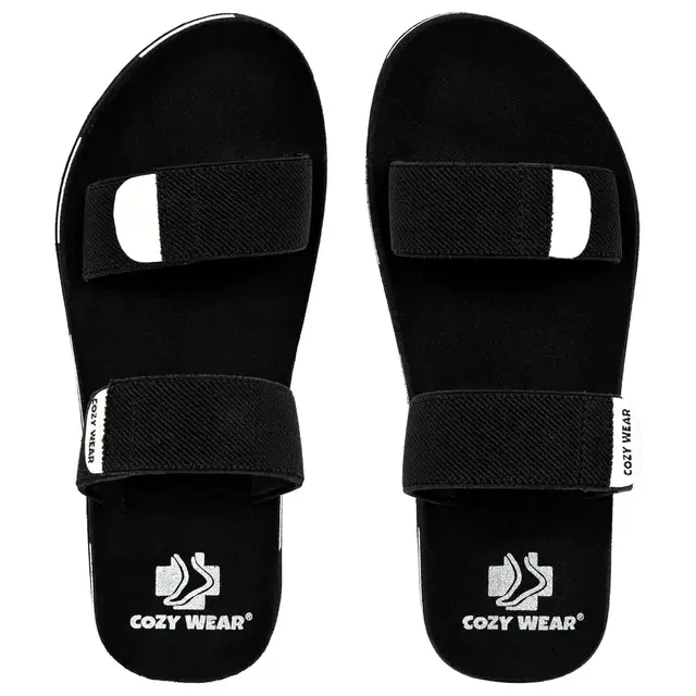 A To z Strap Men Sliders, Black (9)