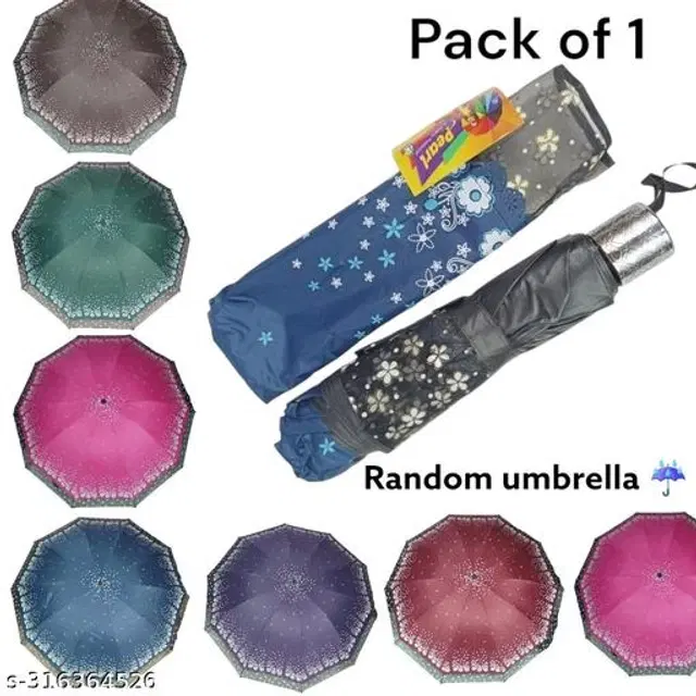 Polyester Foldable Umbrella, Assorted, Pack of 1