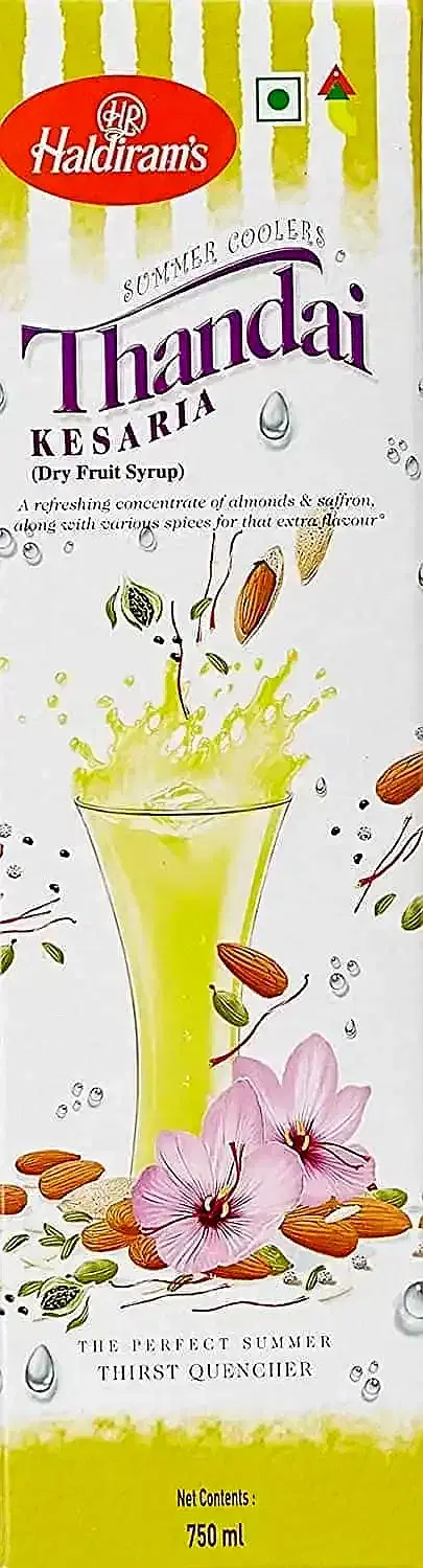 Haldiram's Kesaria Thandai Syrup (Sharbat) 750 ml