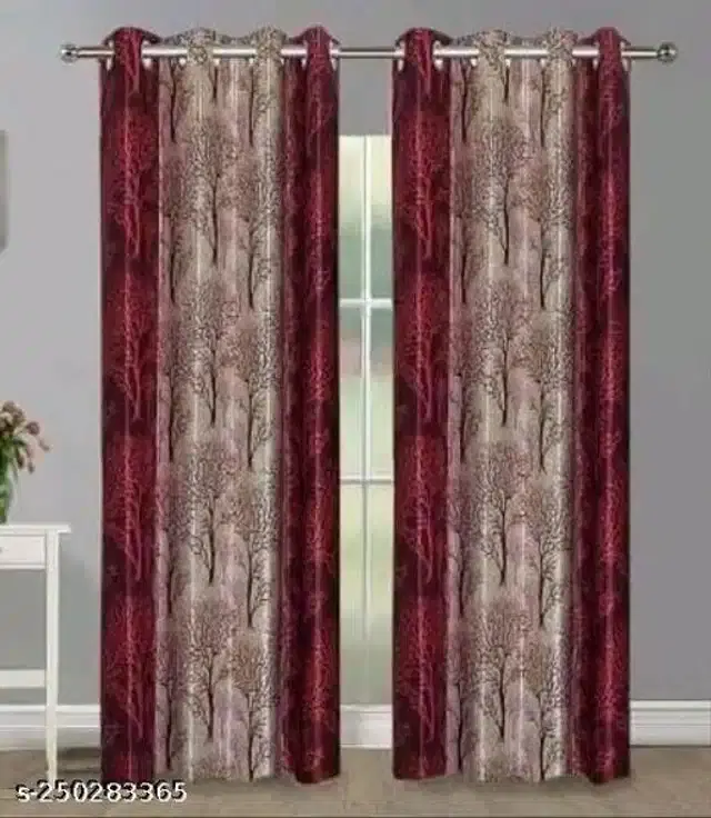 Curtains for Door, Pink, 5 Feet, Pack of 2