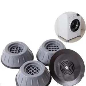 Rubber Anti Vibration Washing Machine Pads, Grey, Pack of 4