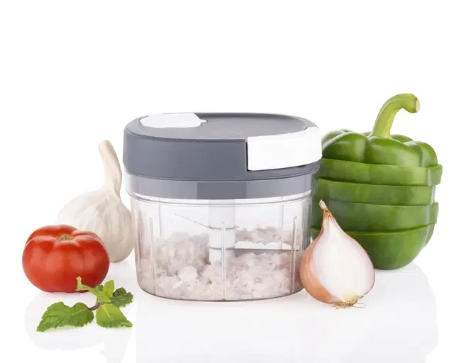 Plastic Manual Vegetables Chopper, Multicolor, 450 ml