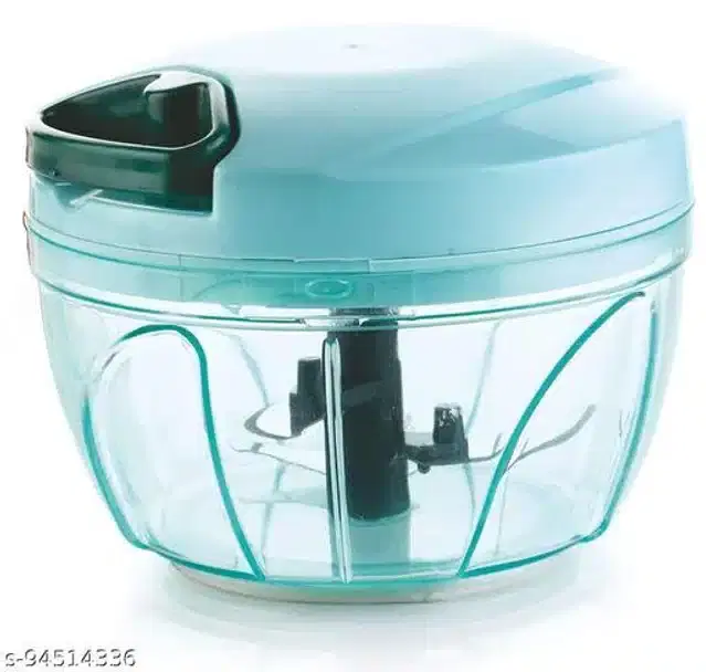 Plastic Manual Chopper, Sky Blue, 500 ml