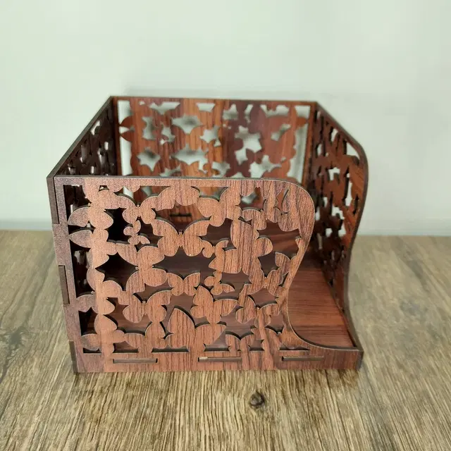 Wooden Tissue Paper Holder, Multicolor