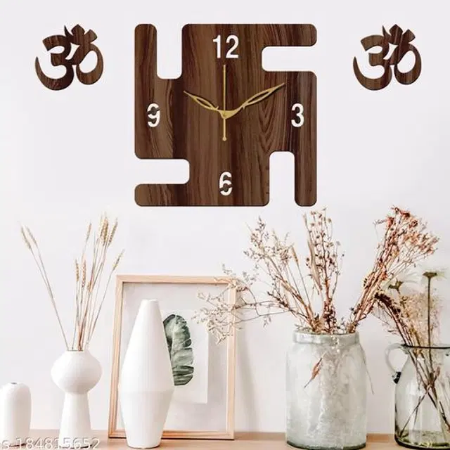 Wooden Wall Clock, Brown