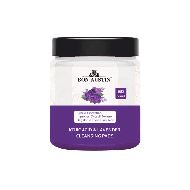 Bon Austin Kojic Acid & Lavender 50 Pcs Cleansing Pads, Pack of 1