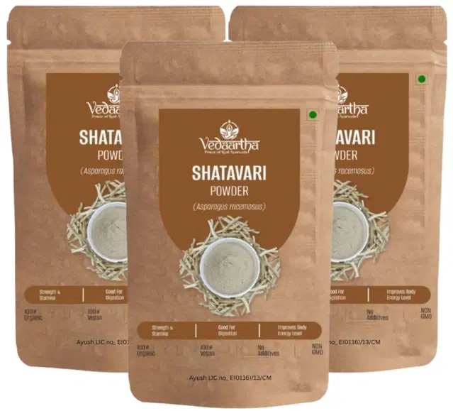 Vedaartha Shatavari Powder, Pack of 3 (100 g)