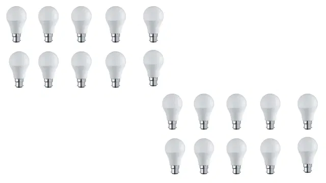 Plastic LED Bulb, White, 5 W, Pack of 20