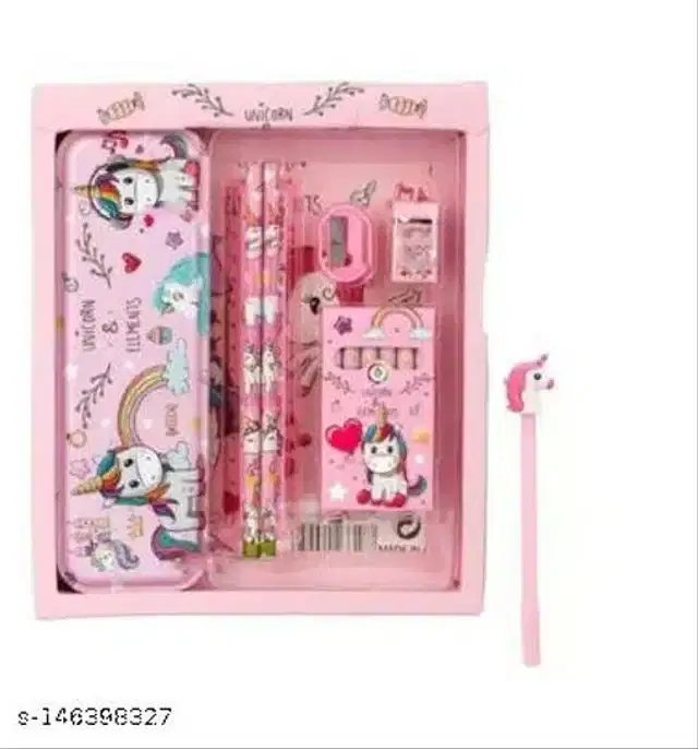 Unicorn Theme Stationery Gift Set, Pink