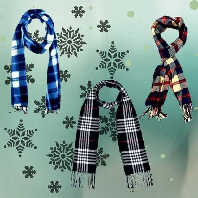 Men's Muffler, Pack of 3 (Assorted, Free Size) (TJS-15)