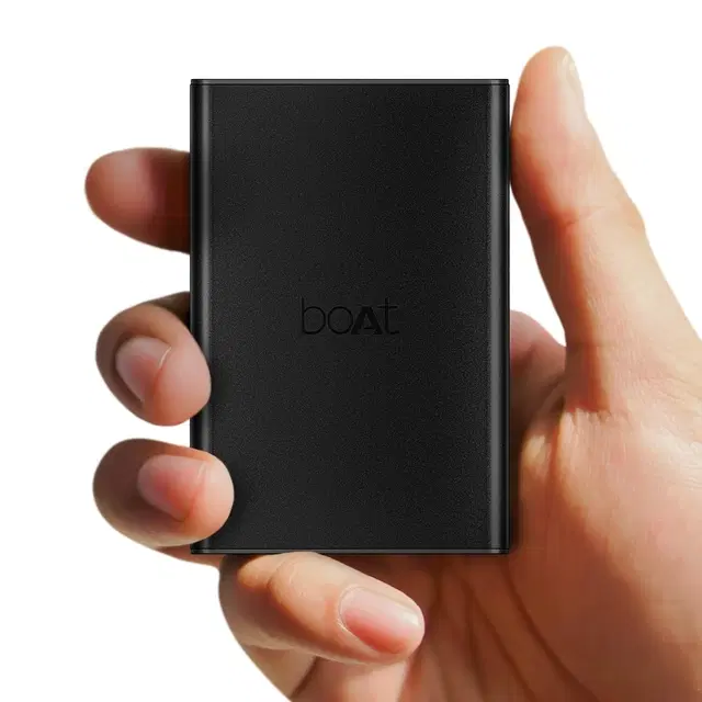 boAt Energyshroom Pb300 Pro 10000 mAh 22.5w Pocket Size, Compact Power Bank, Fast Charging (2x Output Ports, Supports Android, iPhone, Tablets, Earbuds, Etc.) (Carbon Black)