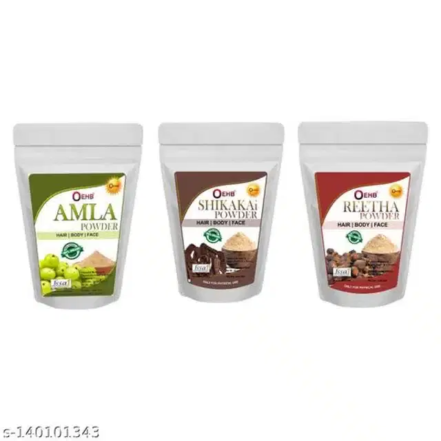 OEHB Amla with Reetha & Shikakai Powder, 50 g, Pack of 3