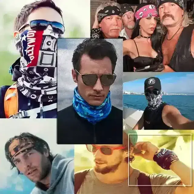 K Kudos Bandana Headband Face Mask Outdoor Sport For Fishing Cycling And Running (Pack Of 2)