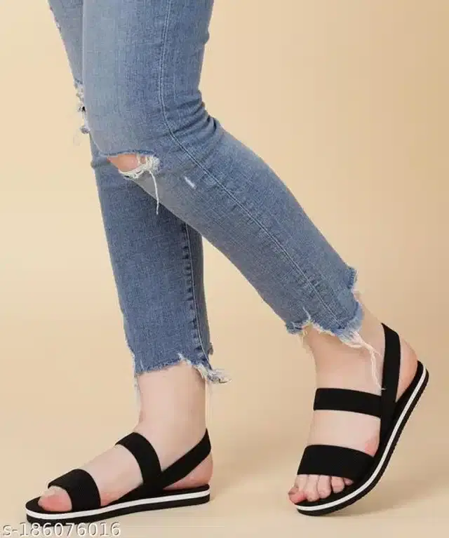 Sandals for Women (Black, 9)