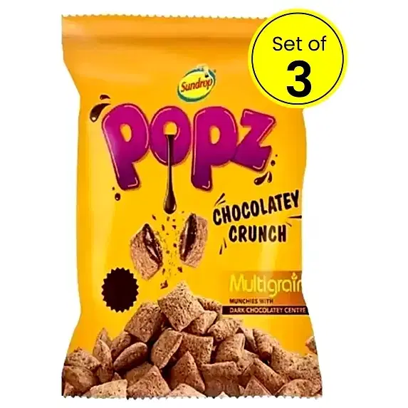 Sundrop Popz Chocolatey Crunch 3X20 g (Pack of 3)