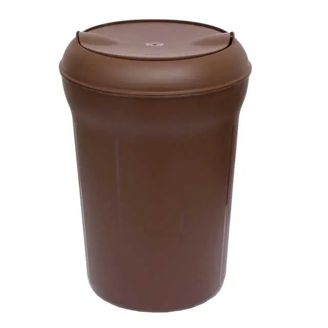 Plastic Dustbin Garbin For Home & Office Use, Brown, 25 Cm, J-72