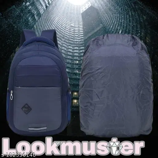 Polyester Backpack for Men & Women, Navy Blue