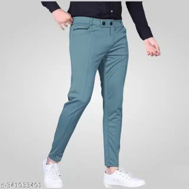 Lycra Track Pant for Men (Dark Grey, 32)