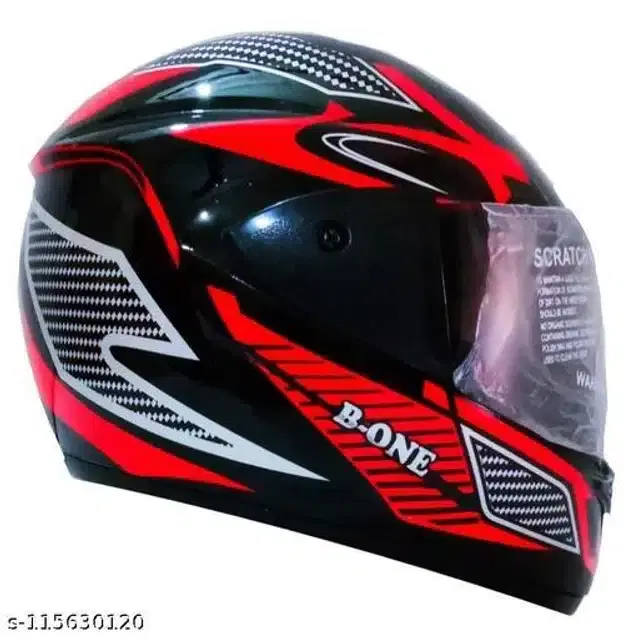 Full Face Helmet For Men, Black & Red