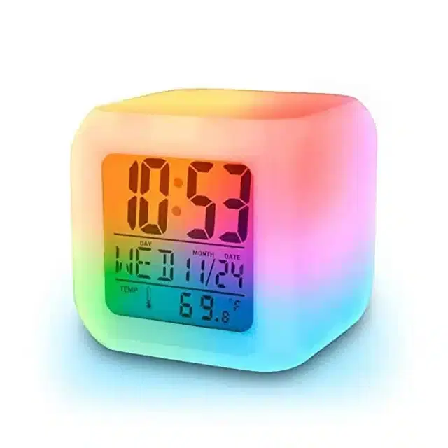 Color Changing Digital Clock, Multicolor