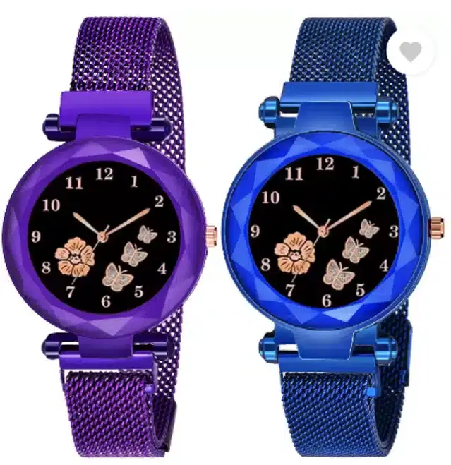 Analog Watch for Women, Pack of 2 (Multicolor)