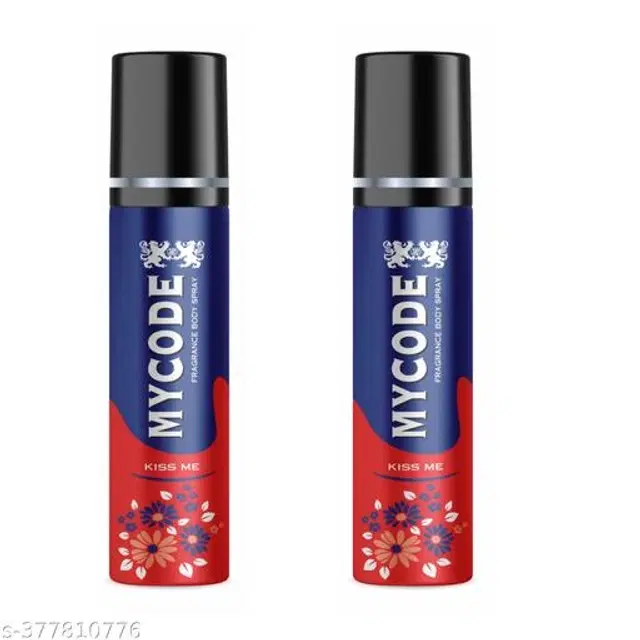 MYCODE Kiss Me Fragrance Body Spray, 100 ml, Pack of 2