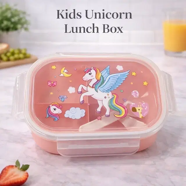 Kids Plastic Lunch Box Unicorn