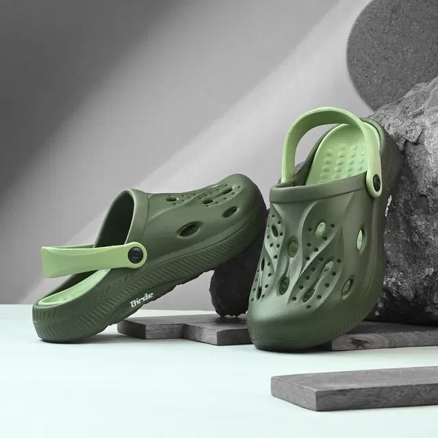 Clogs for Men (Olive, 6)