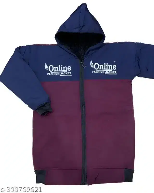 Woolen Jacket for Boys (Blue & Purple, 2-3 Years)