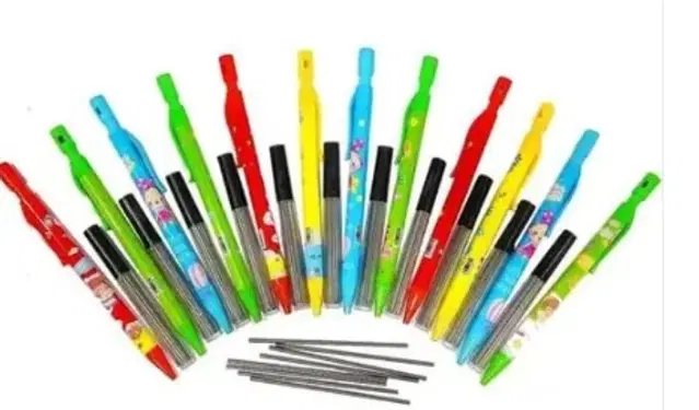 Posshe 2 mm Pencils with Led Refills for Kids, Multicolor, Set of 8