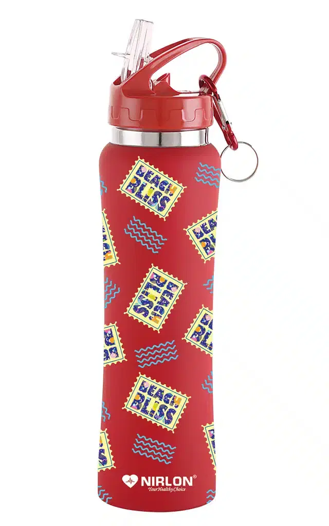 Stainless Steel Sipper Water Bottle, Red, 750 ml