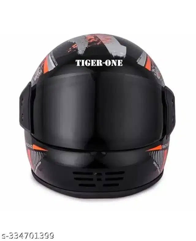 Full Face Helmet for Men & Women, Black & Orange