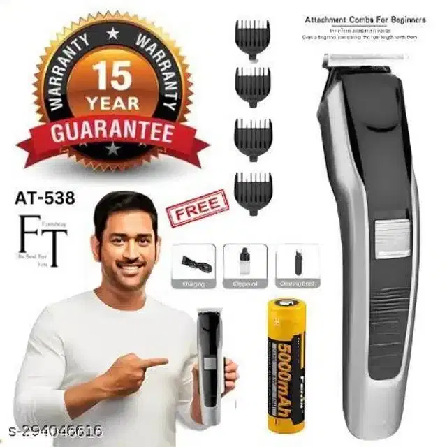 ABS Plastic Trimmer for Men, Black & Grey