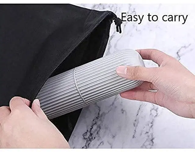 Capsule Shaped Portable Toothbrush Case, Multicolor