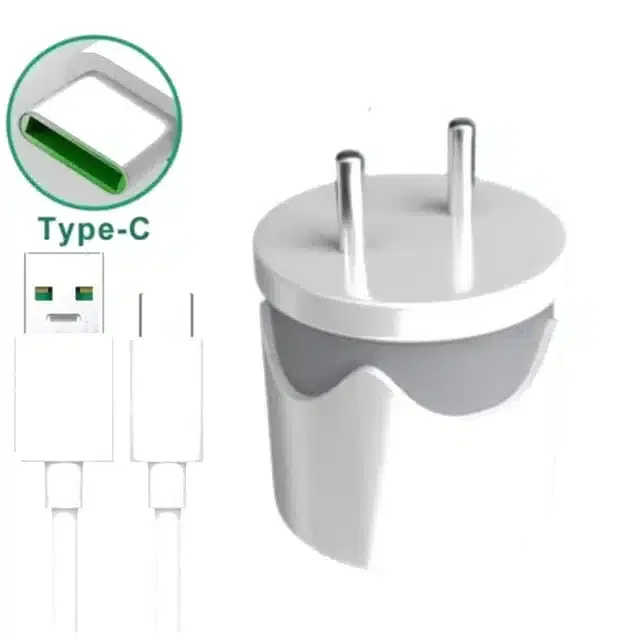 Mobile Fast Charger With Type C Cable, Pack of 1, White