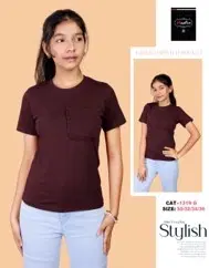 Cotton Solid Tops/Tunics for Girls, Maroon (30)