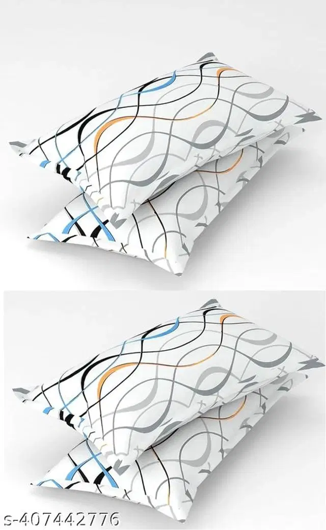 Cotton Pillow Covers, Multicolor, 18x28 inches, Pack of 4