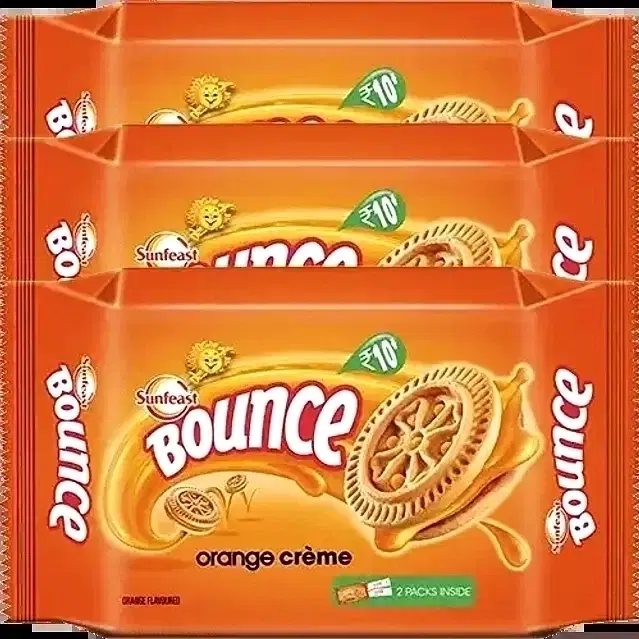 Sunfeast Bounce Orange Cream Biscuits 3X56 g (Set of 3)