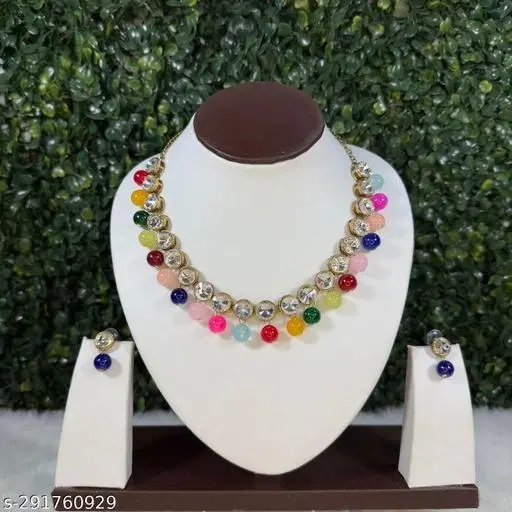 Beautiful Multicolour Necklace Set for Women & Girls, Blue