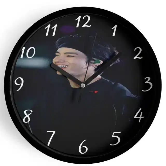 HD Printed Plastic Wall Clock, Multicolor, 10x10 Inches