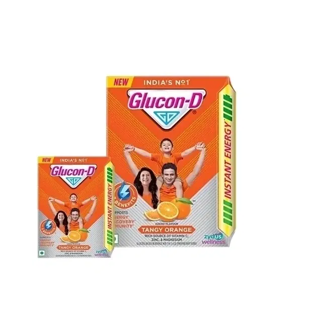 Glucon-D Instant Energy Health Drink Tangy Orange 1 Kg - Refill + Free Gulcon- D 250 g