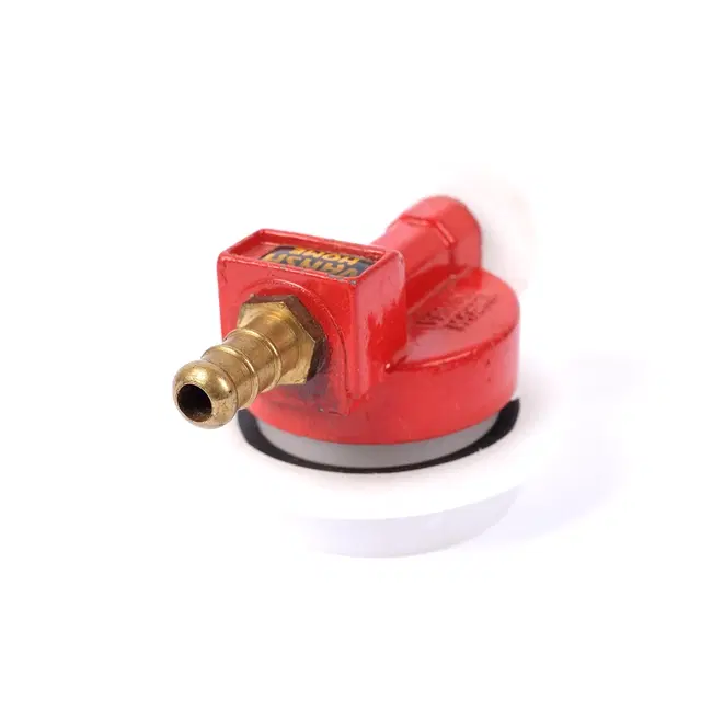 Brass & Steel LPG Gas Adapter, Red